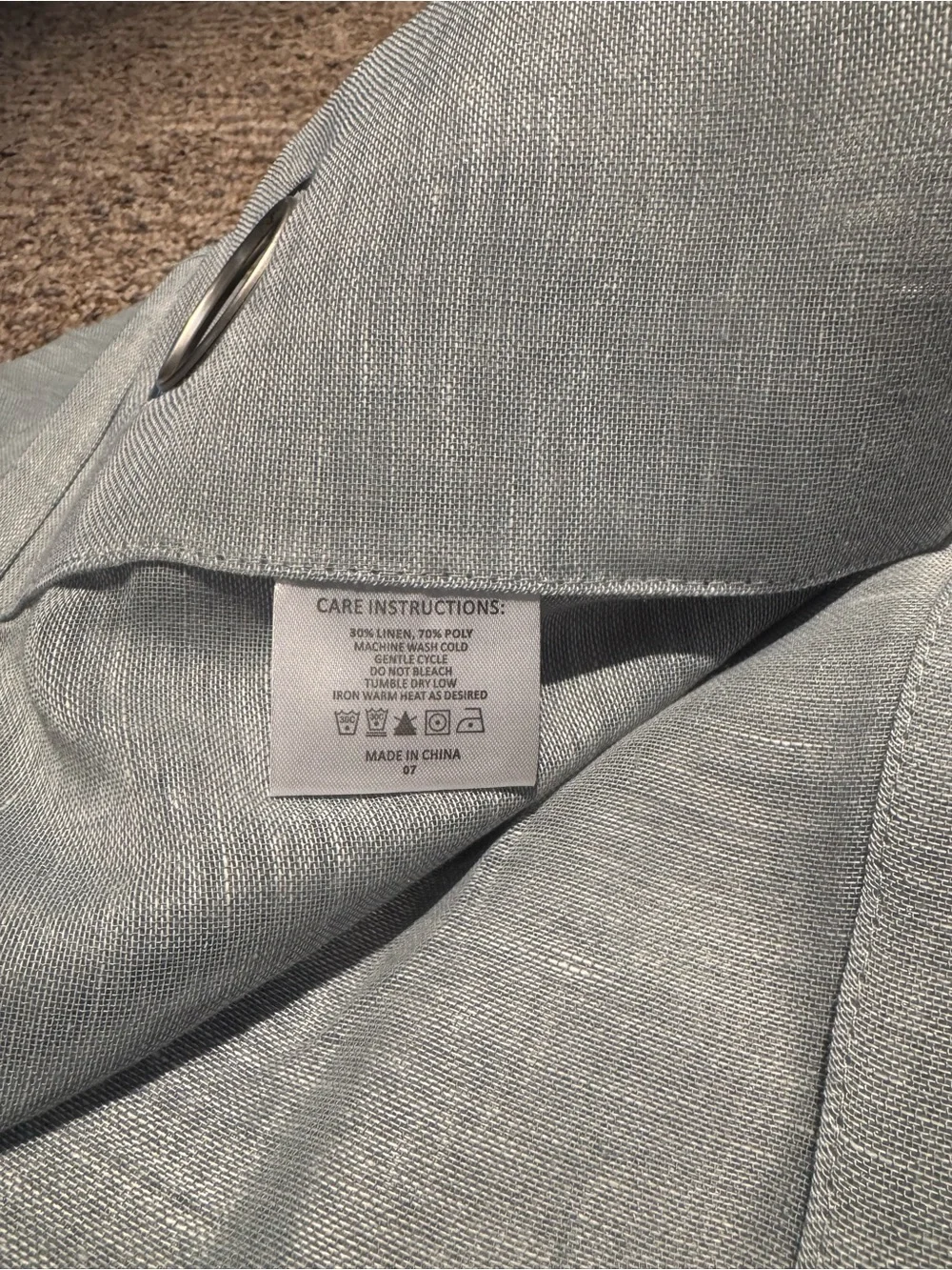 H. Versailtex Teal Linen Sheer Curtains 72” 6 Panels Grommet, Soft Flax Blended